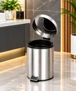 Premium 12L Stainless Steel Pedal Waste Bin - 2
