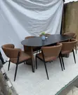 Modern Curved Accent Chairs for Dining Restaurant Office - 1