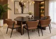 Modern Curved Accent Chairs for Dining Restaurant Office - 2