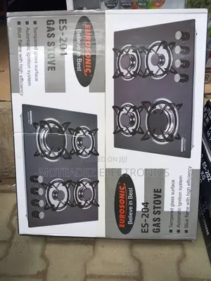 Eurosonic 4-Burner Tempered Glass Gas Cooker