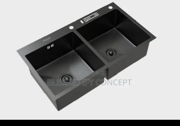High Quality Double Bowl Black Kitchen Sink - 1