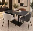 Modern Dining Set - Rectangular Table, Multicolored Chairs - 1