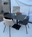 Modern Dining Set - Rectangular Table, Multicolored Chairs - 2