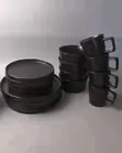 16-Piece Dinner Set - Baƙin Gilashi - 2