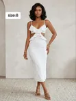 Dress With Mariano Thrift White Sundress - Size M - 1
