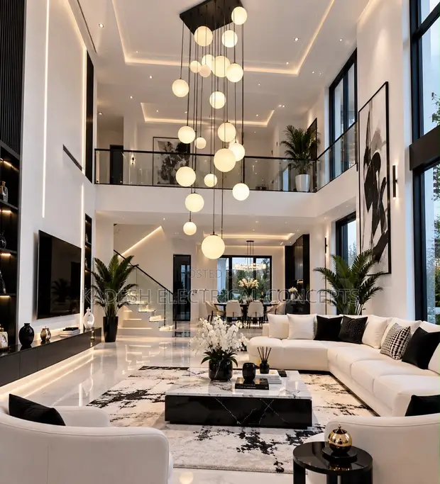 Modern Stair Chandelier Pendant Light - Indoor Ceiling Lamp - 1