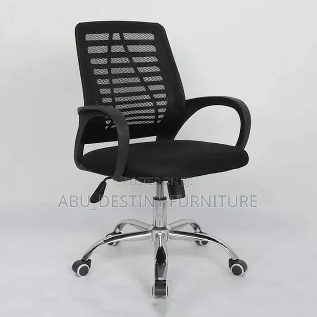 Boss Office Products Black Mesh Office Chair - 1
