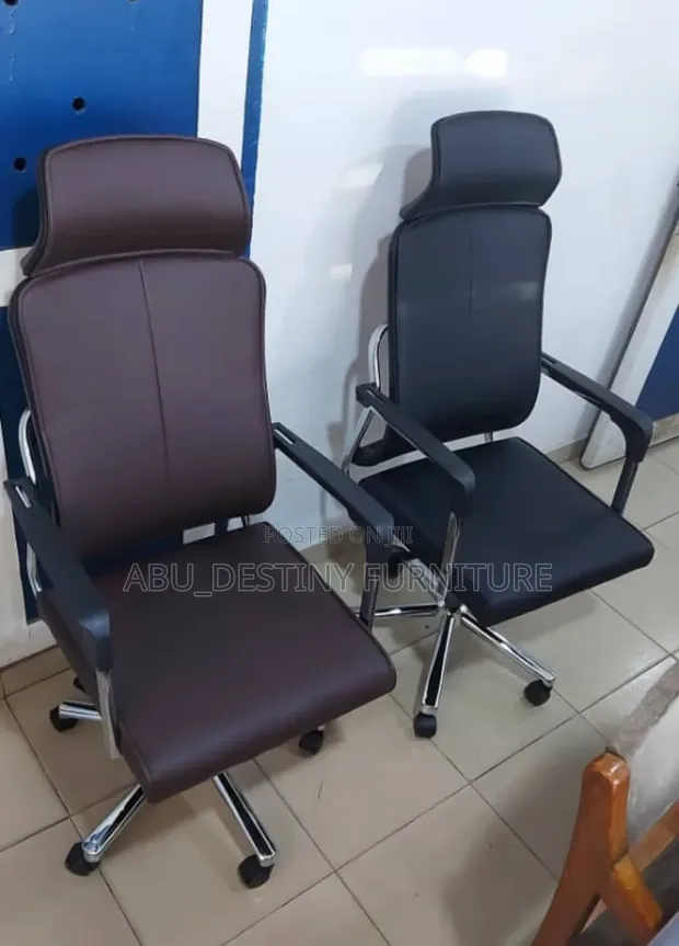 Boss Office Products Executive Leather Office Chair with Headrest - 1