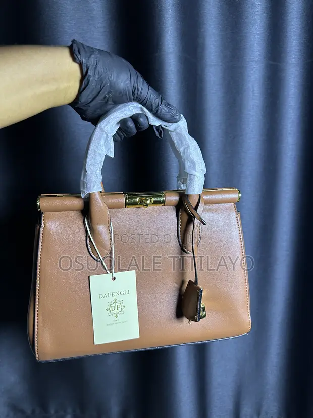 Dafengli 2602 Classic Structured Handbag - Rich Coffee Brown - 1