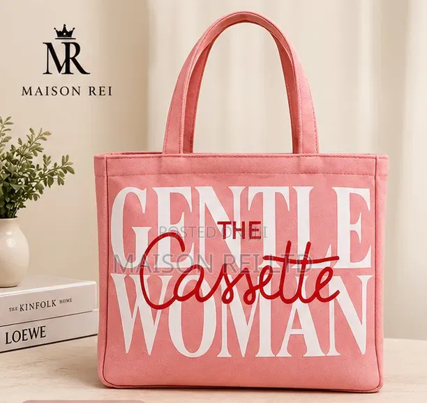 The Cassette Gentle Woman Structured Canvas Tote Bag - 1