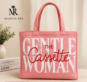 The Cassette Gentle Woman Structured Canvas Tote Bag