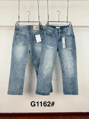 Splatter Denim Jeans - Light Wash