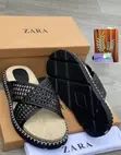 Sabon Zara Luxury Leather Slides - Baki, Girman 40 - 1