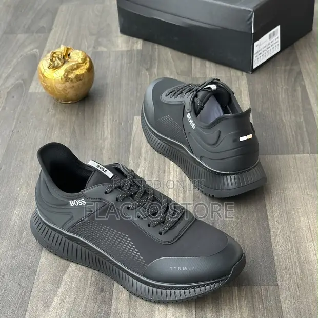 New Boss Luxury Men's Black Sneakers - 1