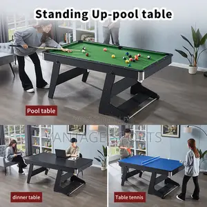 6FT 2-in-1 Folding Pool & Snooker Table