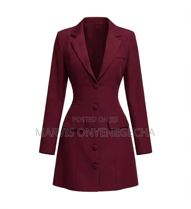 Burgundy Classy Corporate Blazer - 1