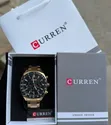 Curren Men's Chronograph Wrist Watch - Gold/Blue - 1
