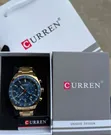 Curren Men's Chronograph Wrist Watch - Gold/Blue - 4