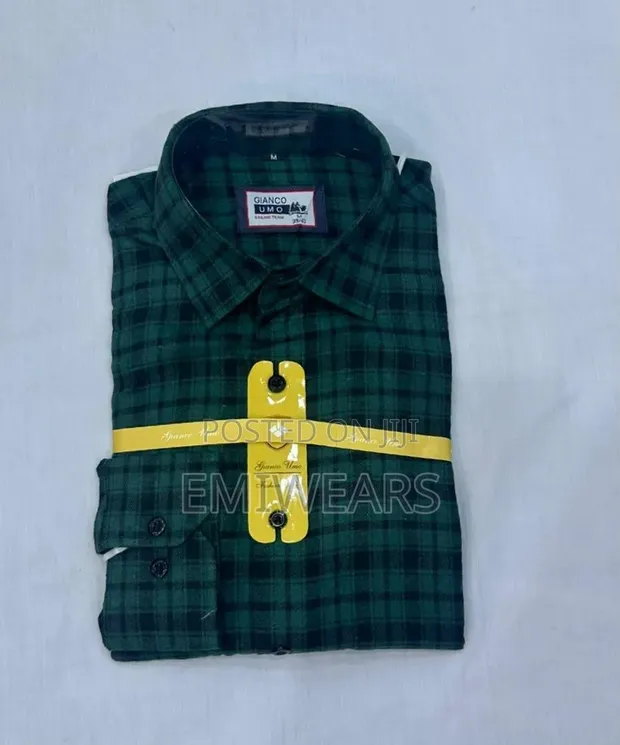 Gianco Umo Plaid Check Flannel Shirt - 1