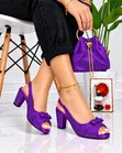 Yetty Women's Black Leather Block Heel Pumps - Size 4-8 - 4