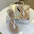 Luz Da Lua Gold Bar Sandal Mai Hannun Kafa - 2