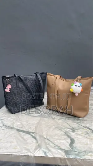 Classy Beige Leather Tote Bag
