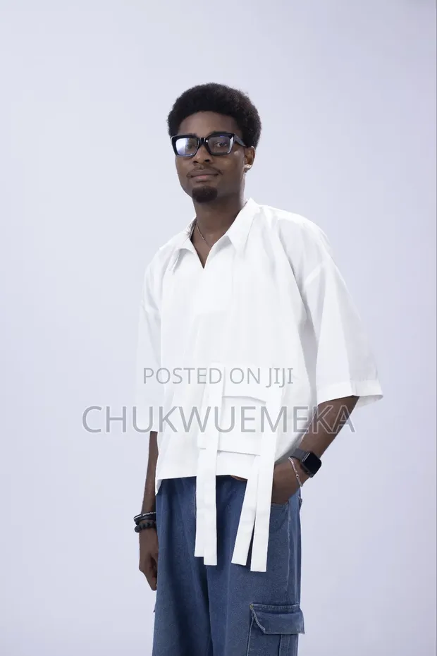 Casual Men's White Shirt - XXL - 1