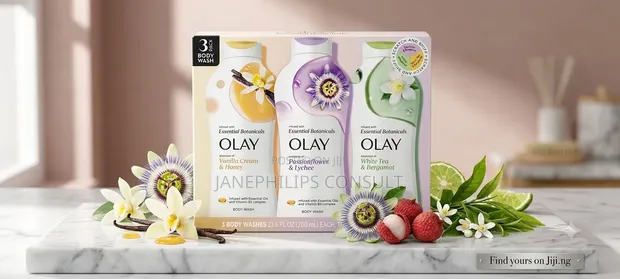 Olay Essential Botanicals Body Wash 3-Pack (700ml Each) - 1