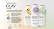 Olay Essential Botanicals Body Wash 3-Pack (700ml Each) - 3