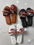 AD Maurizio Classic White Leather Slippers - Girman 40 - 1