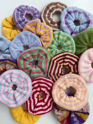 Handmade Wool Hair Scrunchies