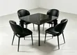 Modern White Marble Dining Table with 4 Cushioned Chairs - 5