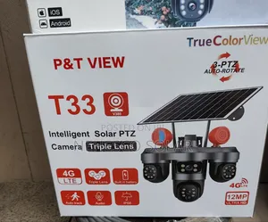 Triple Lens Solar PTZ Camera Mai Auto Tracking