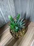 Golden Vase Flower Decorative Accessory - 1