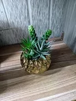 Golden Vase Flower Decorative Accessory - 2