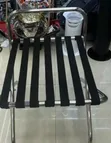 Premium 7-Belt Stainless Steel Folding Luggage Rack - 2