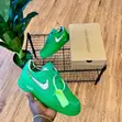 Nike Air Force 1 Green Swoosh Sneakers - 1