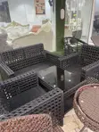 Arden Rattan Kayan Zama na Waje da Teburin Gilashi - 1