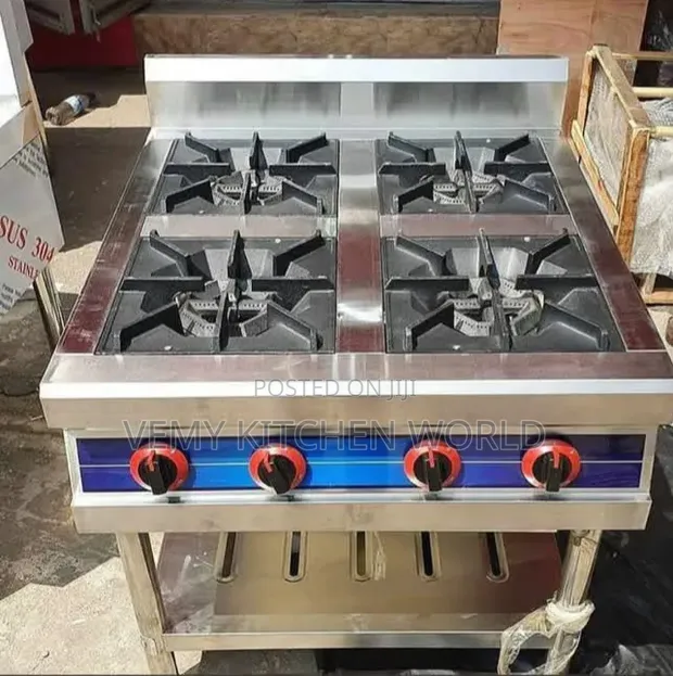 Industrial 4-Burner Gas Cooker - 1
