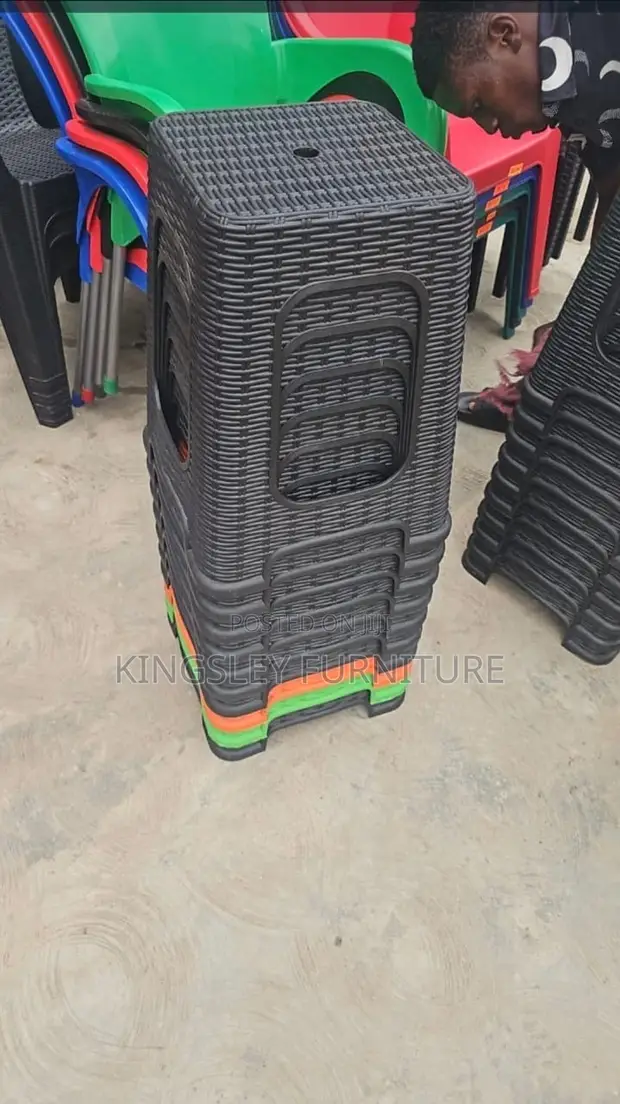 Plastic Stool - Black - 1