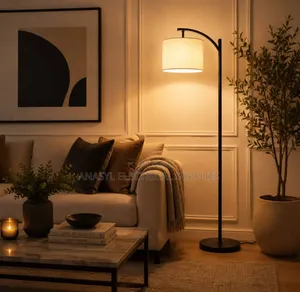 Minimalist Arc Floor Lamp - Matte Black