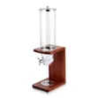 3.5L Commercial Cereal Dispenser with Wooden Stand - 1