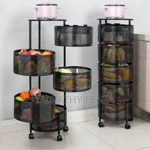 5-Layer Storage Rack - Black Aluminium
