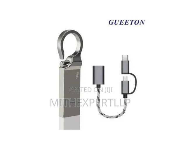 GUEETON 128GB USB Flash Drive with OTG - 1