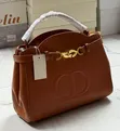 Brown Luxury Handbag - Genuine Leather - 1