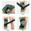 Green Elastic Knee Support Brace - 1