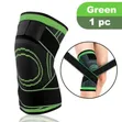 Green Elastic Knee Support Brace - 2