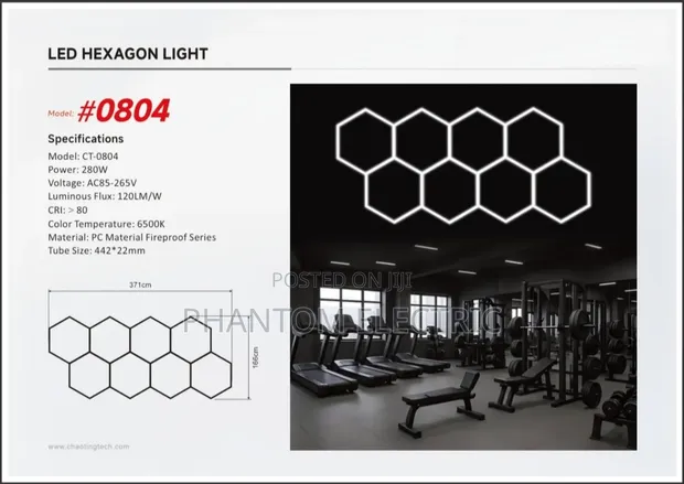 8-Set LED Hexagon Linear Lighting - 1