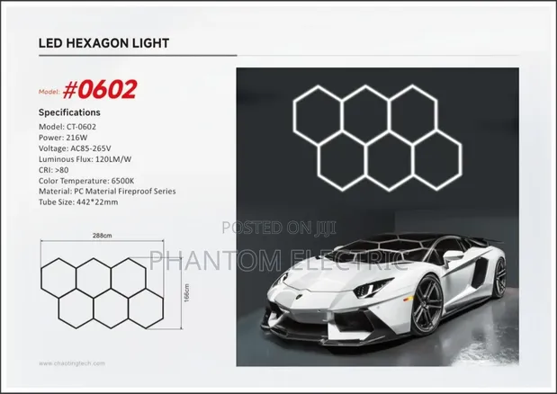 LED 6-Set Linear Hexagon Lighting - 1