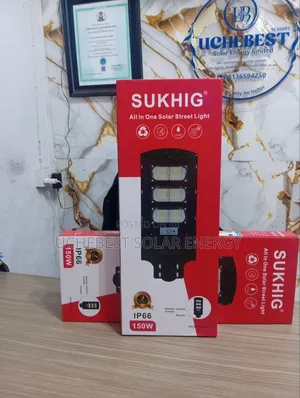 150W 3-Eye Sukhig All-in-One Solar Street Light